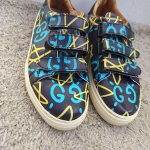 Kids Black and Yellow Sneakers